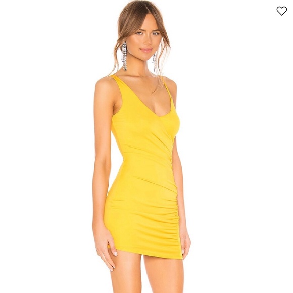 h:ours (REVOLVE) Jaxton Yellow Mini Dress | Size: XS - Picture 2 of 8